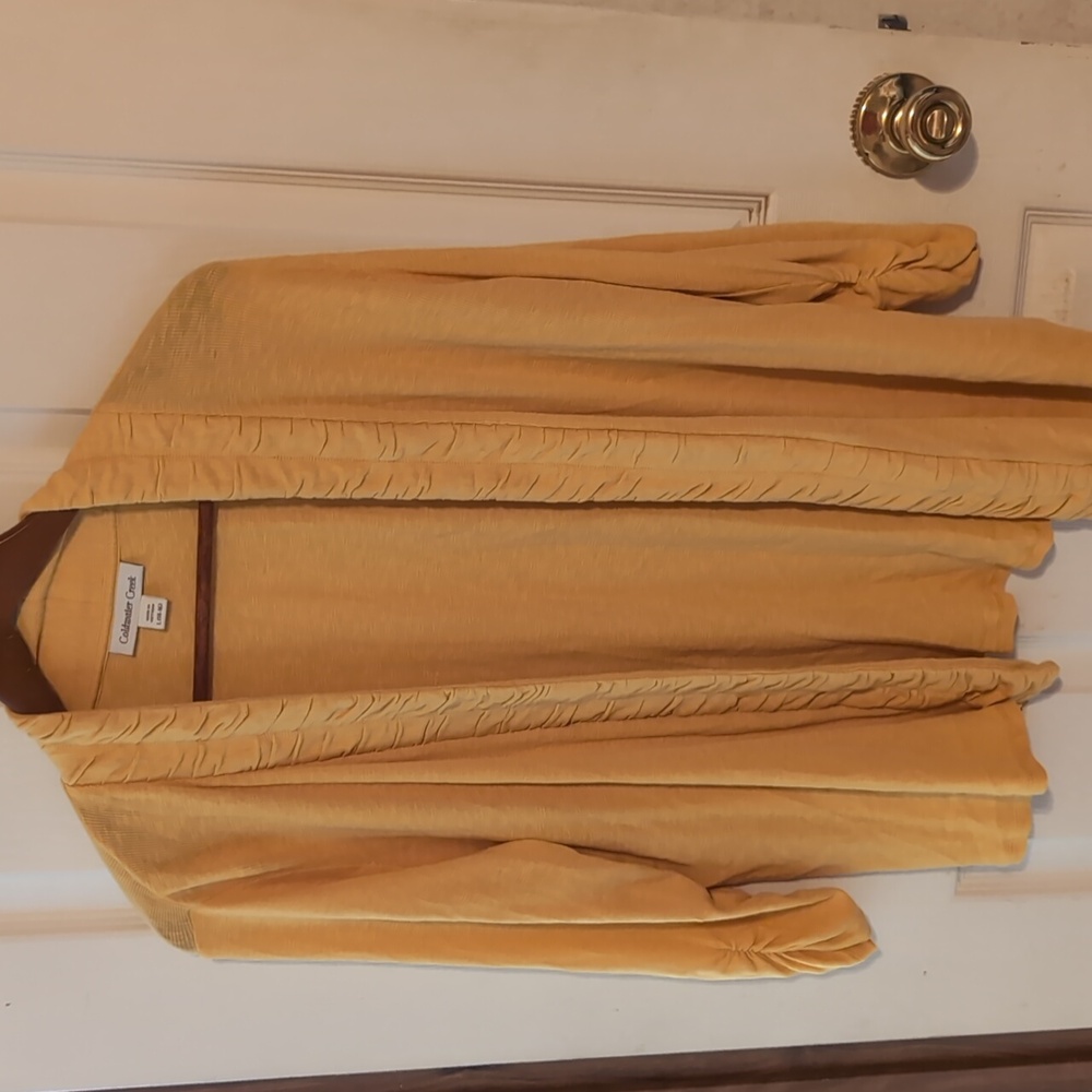 Coldwater Creek Yellow Cardigan size Large